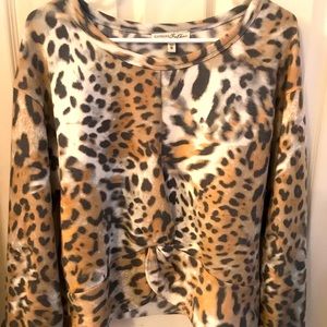Express Leopard Print Sweatshirt